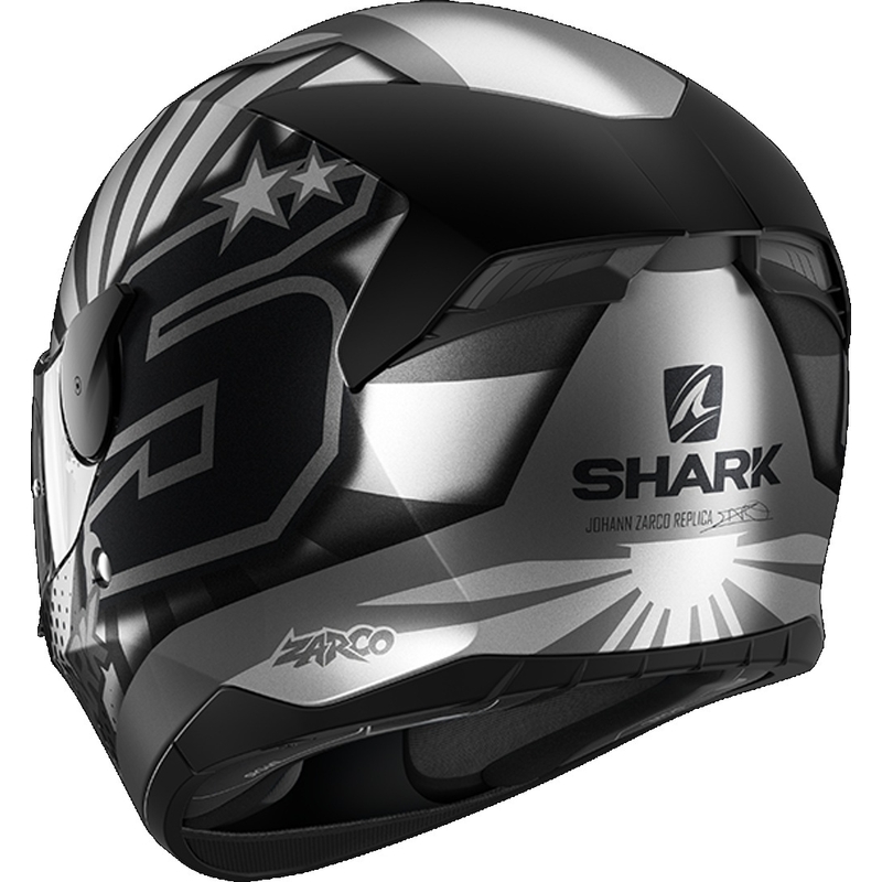 Integrální přilba SHARK D-SKWAL 2 Zarco 2019 Mat Replica černo-šedo-stříbrná výprodej