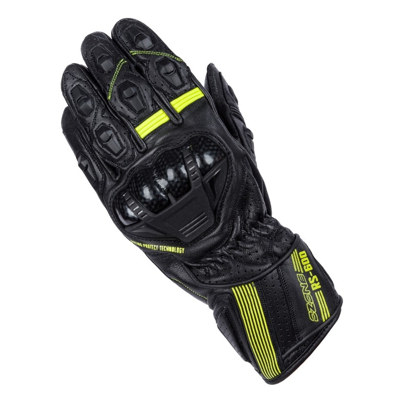 Rukavice na motorku Ozone RS-600 černo-fluo žluté