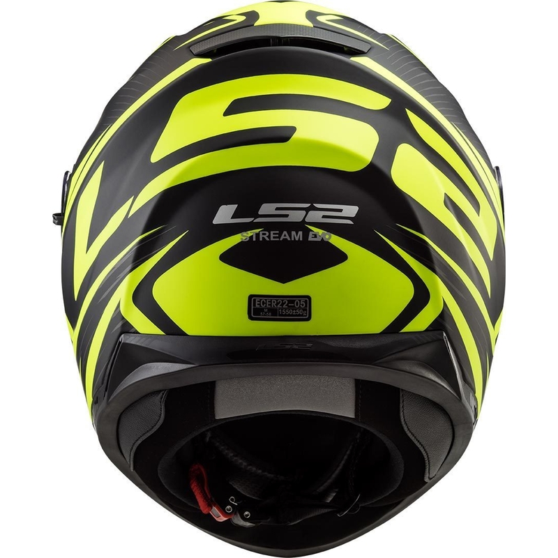LS2 FF320 Stream Evo Jink melnā-fluo dzeltenā integrālā motocikla ķivere