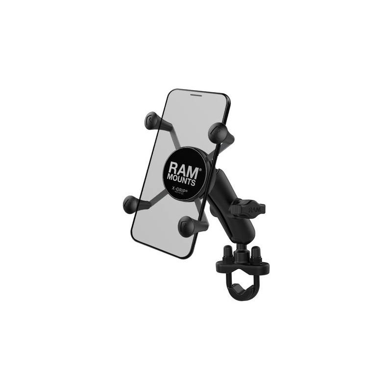 RAM Mounts X-Grip mobilā tālruņa turētājs stūrei ar diametru 12,7-31,75 mm