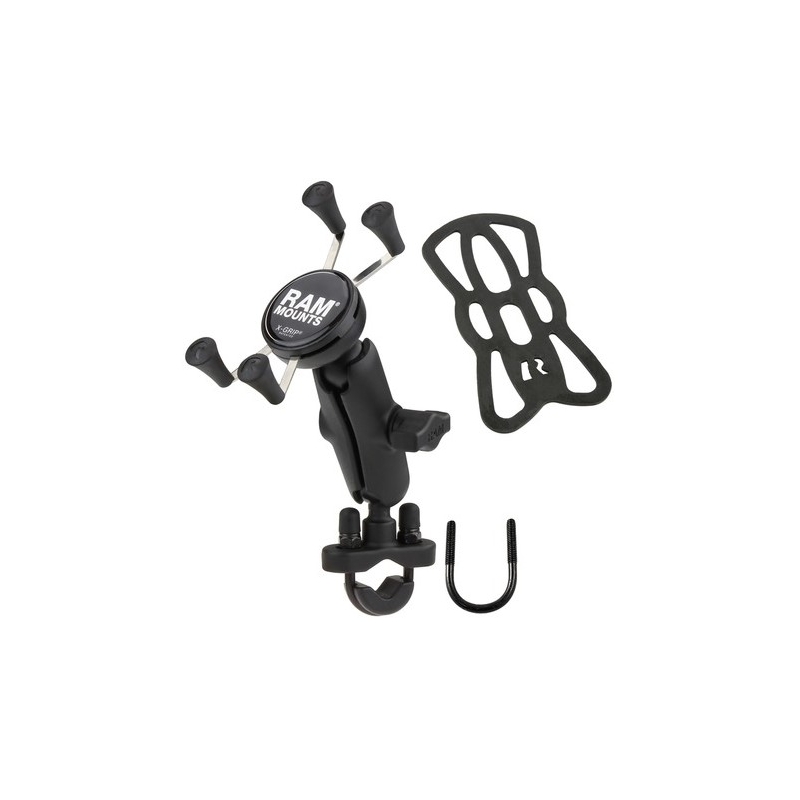 RAM Mounts X-Grip mobilā tālruņa turētājs stūrei ar diametru 12,7-31,75 mm