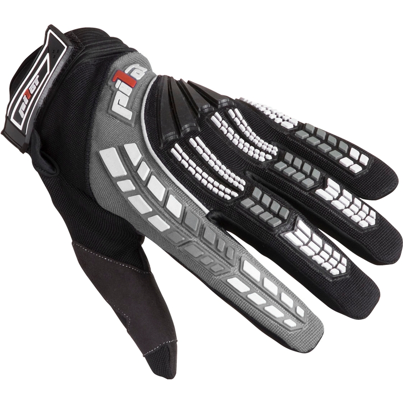 MX motocikla cimdi Pilot melni/pelēki